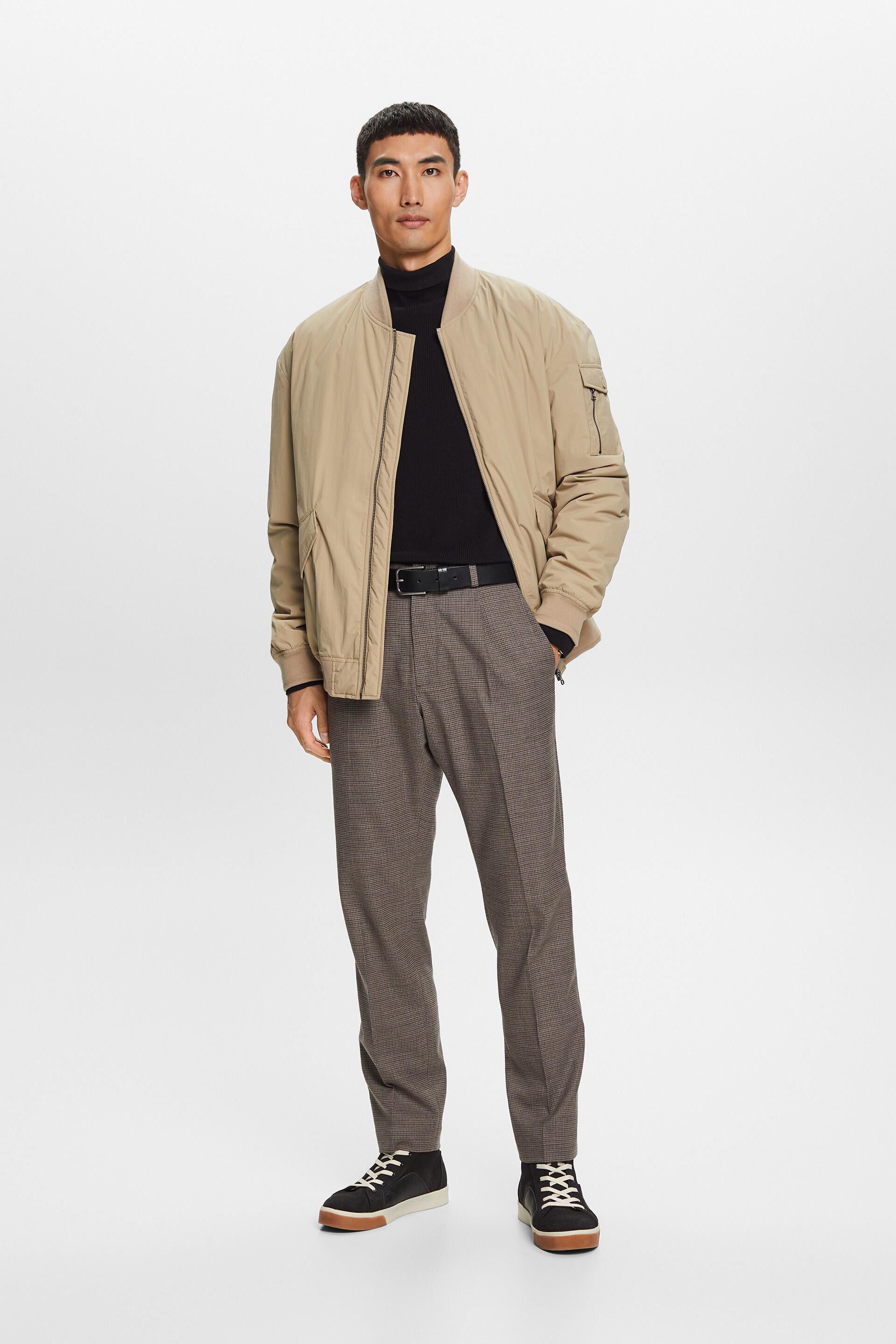 Buy ESPRIT Men Beige Loose Fit Self Design Trousers - Trousers for Men  2149878 | Myntra